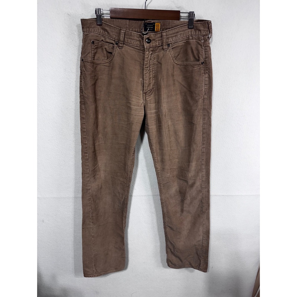 J.Crew Men's 32x32 Brown Pants Straight‎ Corduroy Casual Workwear Office